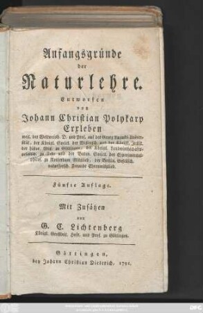Anfangsgründe der Naturlehre