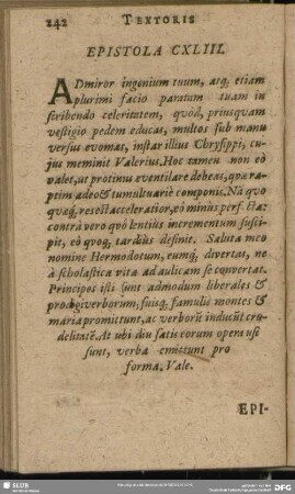 Epistola CXLIII.