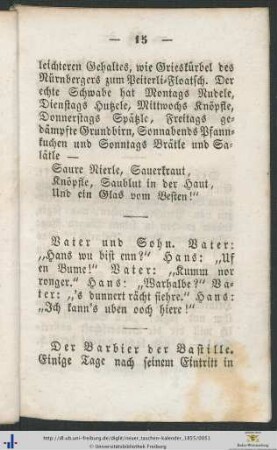 Der Barbier der Bastille.