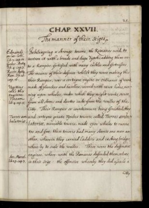 Chap. XXVII. The manner of their seiges