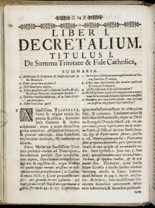 Liber I. Decretalium.