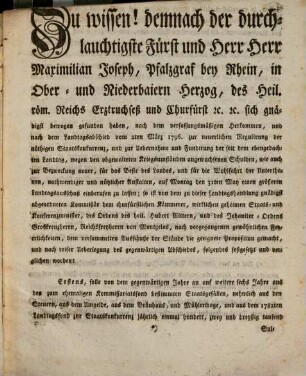 Pfalzneuburgischer Landtags-Abschied vom Jahre 1802