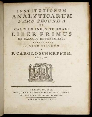 Pars 2: Institutionum Analyticarum. Pars Secunda
