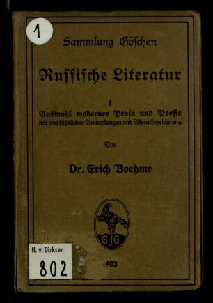 Auswahl moderner Prosa und Poesie