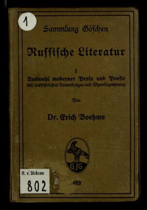 Auswahl moderner Prosa und Poesie
