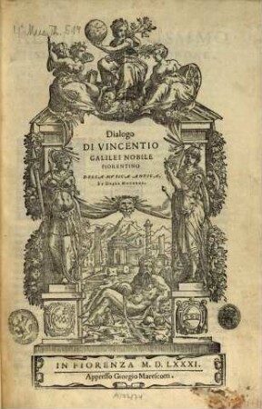 Dialogo di Vincentio Galilei nobile Fiorentino della musica antica et della moderna