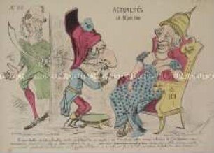 Actualités (44). Le Séduction - Karikatur auf Napoleon III., Eugénie und Wilhelm I.