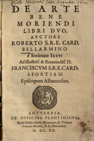 De arte bene moriendi : libri duo