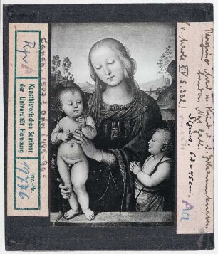 Pietro Perugino: Madonna mit Kind und Hl. Johannes dem Täufer. London, National Gallery