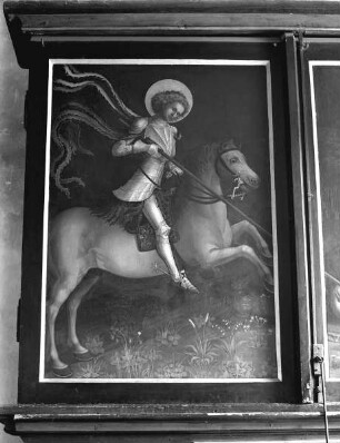 Hochaltar — Der heilige Georg mit dem Drachen