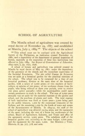 School of agriculture