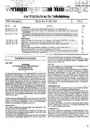 Anweisung zur Zensierung der Schülerleistungen in den Hilfsschulen : 10/78 vom 15. November 1977 ; [Verfügungen]