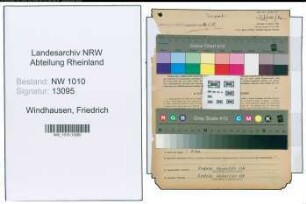 Entnazifizierung Friedrich Windhausen , geb. 18.05.1906 (Kaufmann)