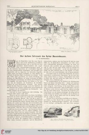 Der äußere Schmuck des Sylter Bauernhauses