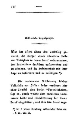 Oeffentliche Vergnügungen.