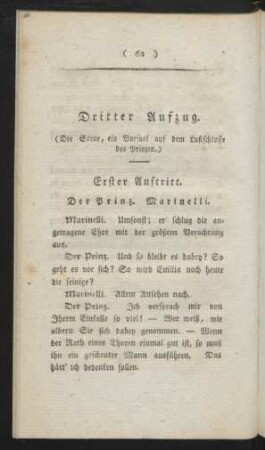 Erster Auftritt. Der Prinz. Marinelli.