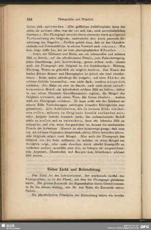 Ueber Licht und Beleuchtung