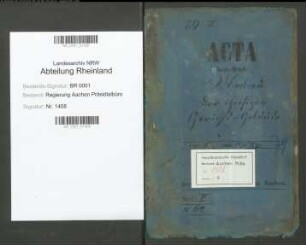 Umbau des Aachener Gerichtsgebäudes. Bd. 1