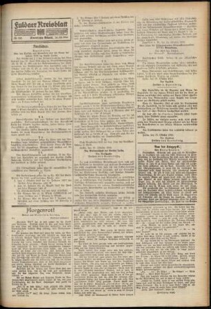 Zweite Ausgabe vom Dienstag, den 31. Oktober 1916.