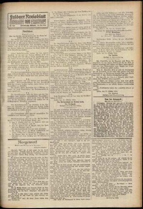 Zweite Ausgabe vom Dienstag, den 31. Oktober 1916.