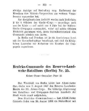 XXV. Bezirks-Commando des Reserve-Landwehr-Bataillons (Berlin) Nr. 35