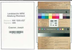 Entnazifizierung Joseph Craemer , geb. 15.02.1896 (Lehrer)