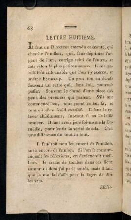 68-78, Lettre Huitieme.
