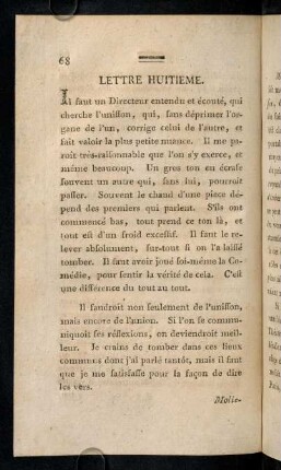 68-78, Lettre Huitieme.
