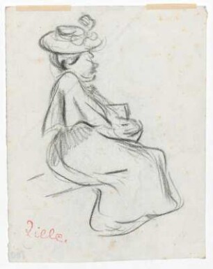 Sitzende Frau