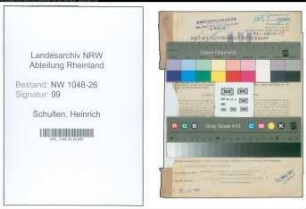 Entnazifizierung Heinrich Schulten , geb. 15.04.1897 (Angestellter)
