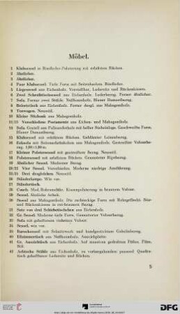 Möbel (Nr. 1-107)