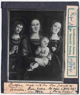 Pietro Perugino: Madonna mit Kind, dem Hl. Joseph und der Hl. Katharina. Paris, Louvre