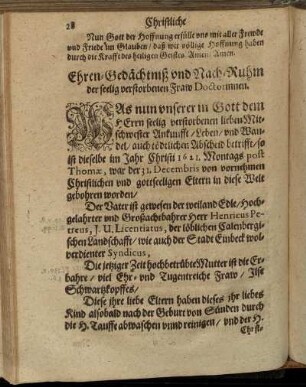 Ehren-Gedächtniß und Nach-Ruhm [...]
