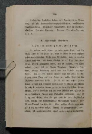 E. Weltliche Gebäude.