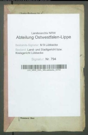 Erblasser: Lohmeyer, Christian Friedrich:
