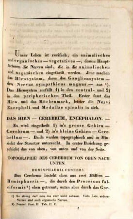 Handbuch der Anatomie mit Hinweisung auf die Icones anatomicae. [1], Nervenlehre mit Hinweisung auf die Icones neurologicae