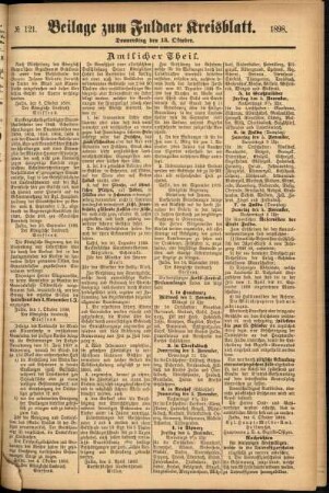Zweite Ausgabe vom Donnerstag, den 13. Oktober 1898.