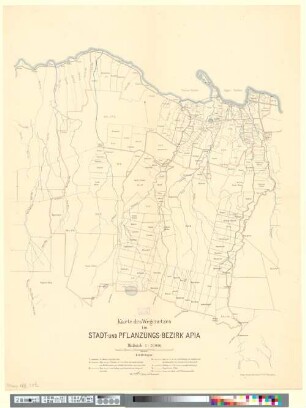 Karte des Wegenetzes im Stadt- und Pflanzungs-Bezirk Apia