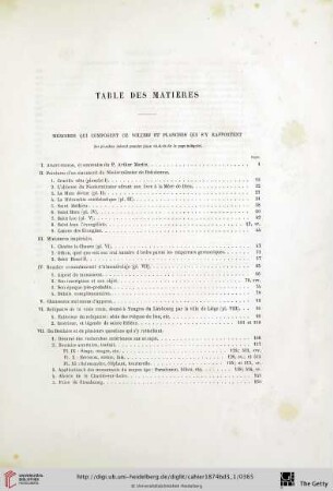Table des matières