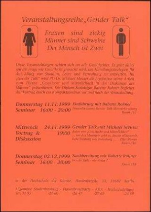 Frauen sind zickig, Männer sind Schweine Der Mensch ist zwei