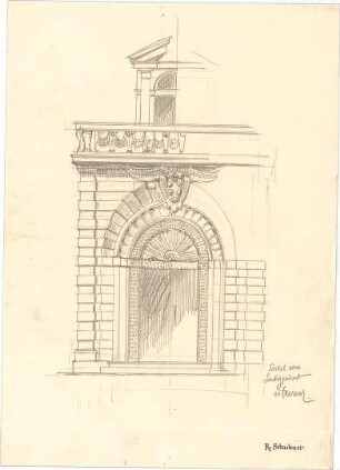 Schachner, Richard; Studentenarbeiten - Portal vom Justizpalast in Florenz (Ansicht)