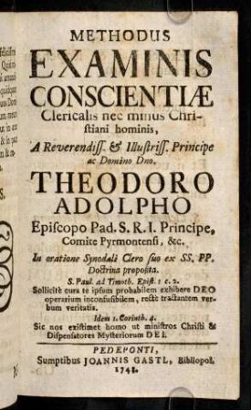281-283, Titelblatt; Psalm. 67. ...; Obsecro vos fratres ...