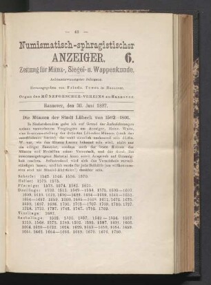 6. 30. Juni 1897
