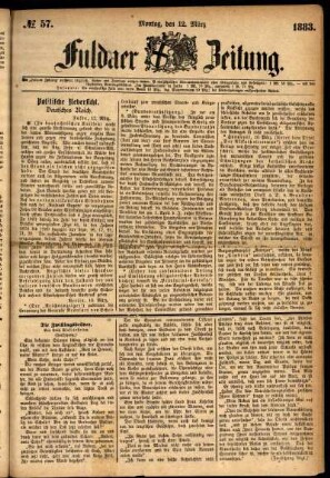 Ausgabe vom Montag, den 12. März 1883.