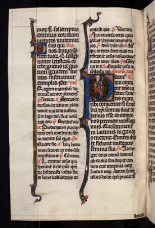 Historisierte Initiale: P(salmus): Paulus
