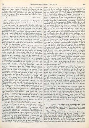 750-751 [Rezension] Wagner, Siegfried, Die Essener in der wissenschaftlichen Diskussion