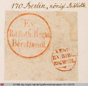 Exlibris der königlichen Bibliothek zu Berlin