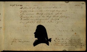 C. v. Röder (Silhouette). Tübingen, 06.03.1782.