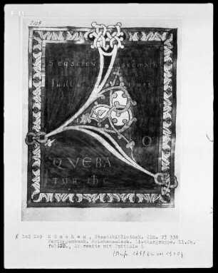 Perikopenbuch — Zierseite mit Initiale L, Folio 155
