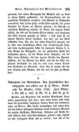 325-332 "Schauspiele des Mittelalters" von F. J. Mone